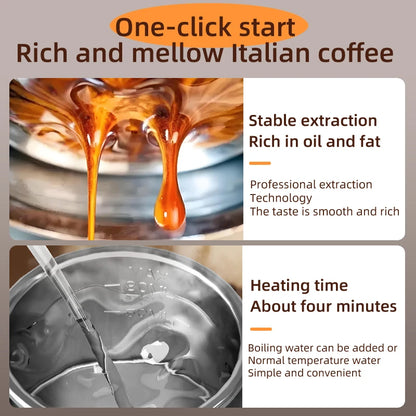 Electric Portable Coffee Machine Capsule Ground Coffee Brewer Suitable for Coffee Powder and Coffee Capsule - Coffee Maker